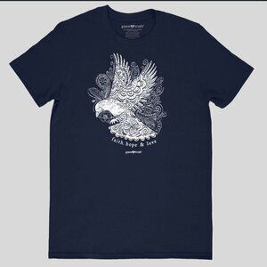 Kerusso grace & truth Women's Adult Cotton T-Shirt Dove "Faith, Hope and Love"